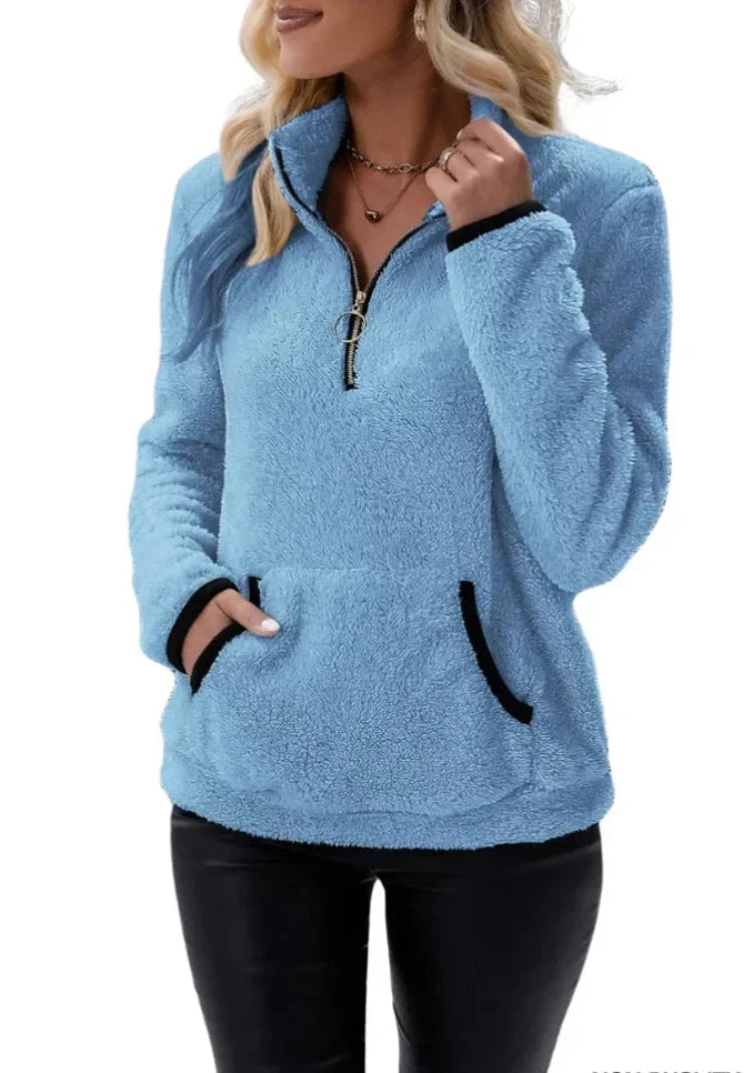 Harper Soft Touch Pullover mit Sherpa-Textur