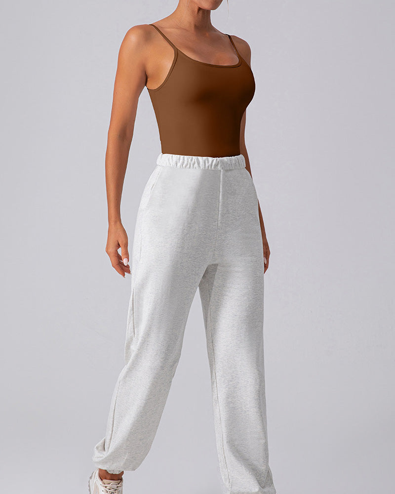 Damen Nacktes Gefühl Einteiliger Tanga Bodysuit Camisole Fitness Body Shaper