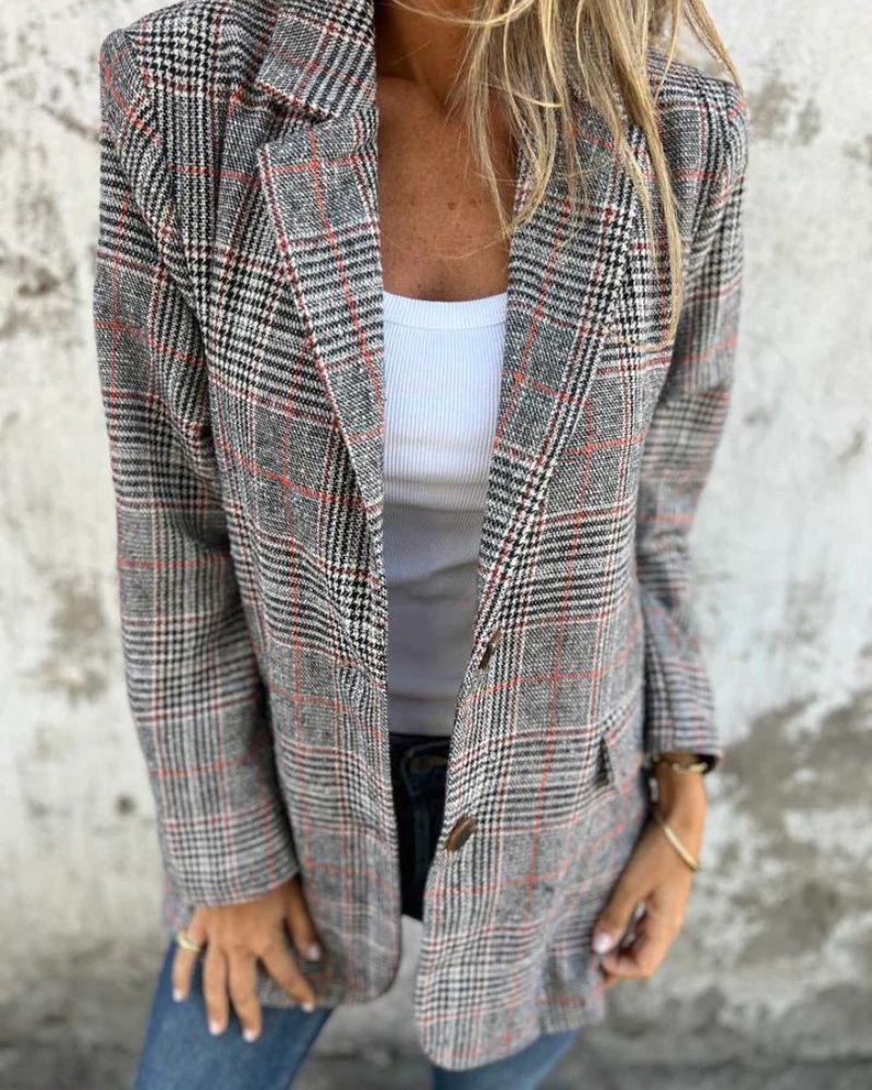 Abby - Klassischer karierten Blazer