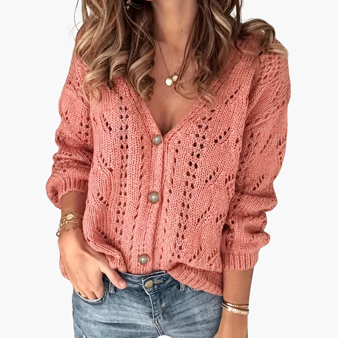 Astrid | Strickjacke mit Knöpfen