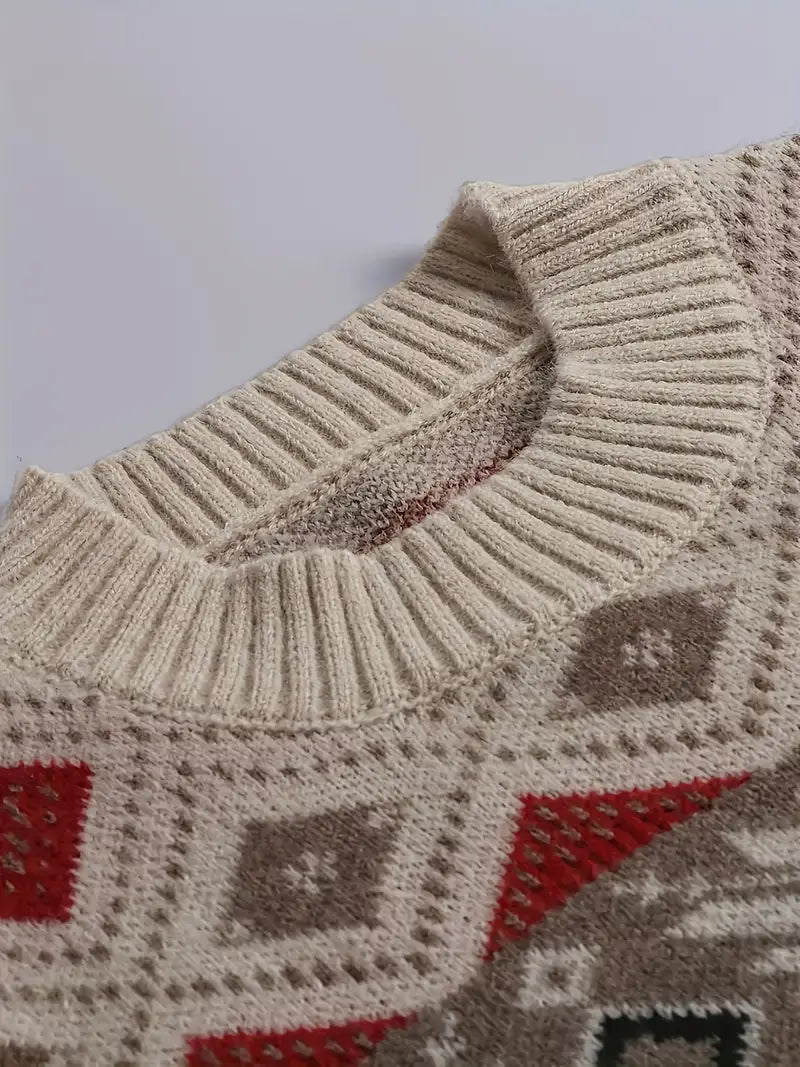 Isländischer Stil Weicher Lopapeysa Pullover