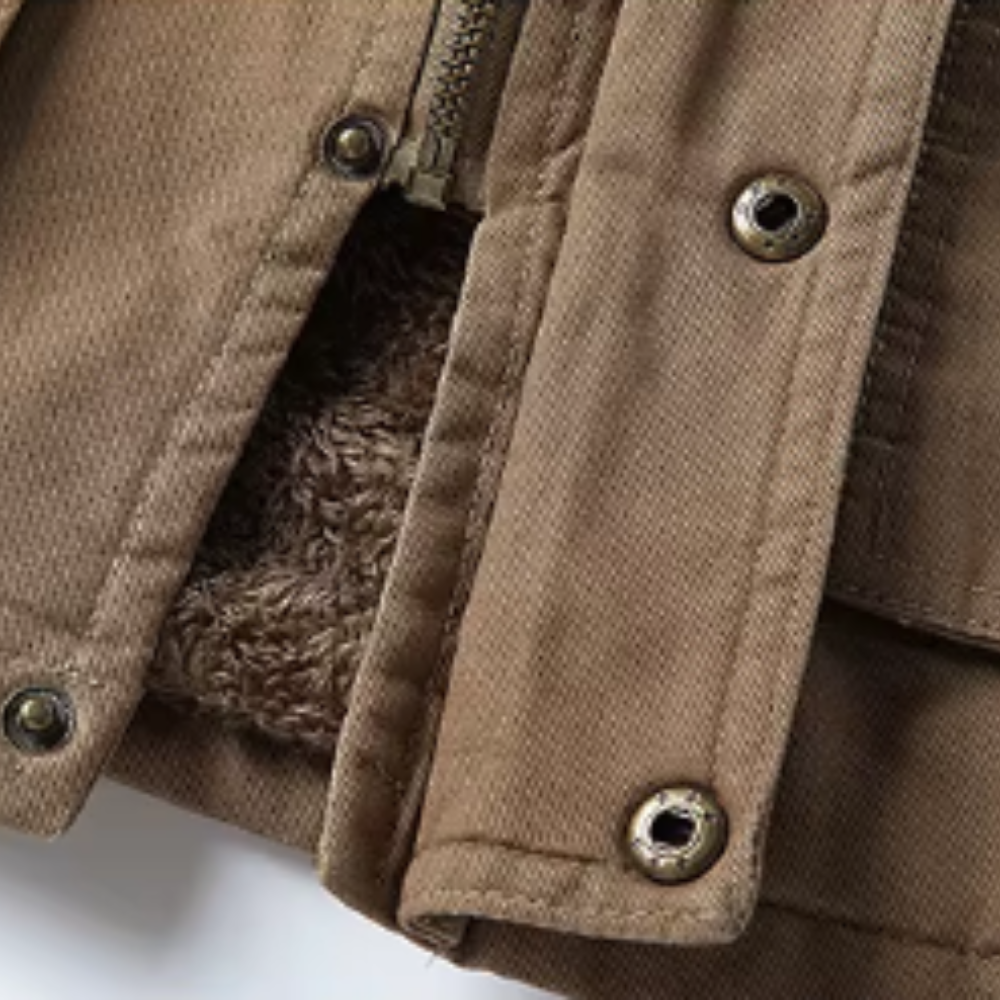 Lässige Baumwoll-Winterjacke