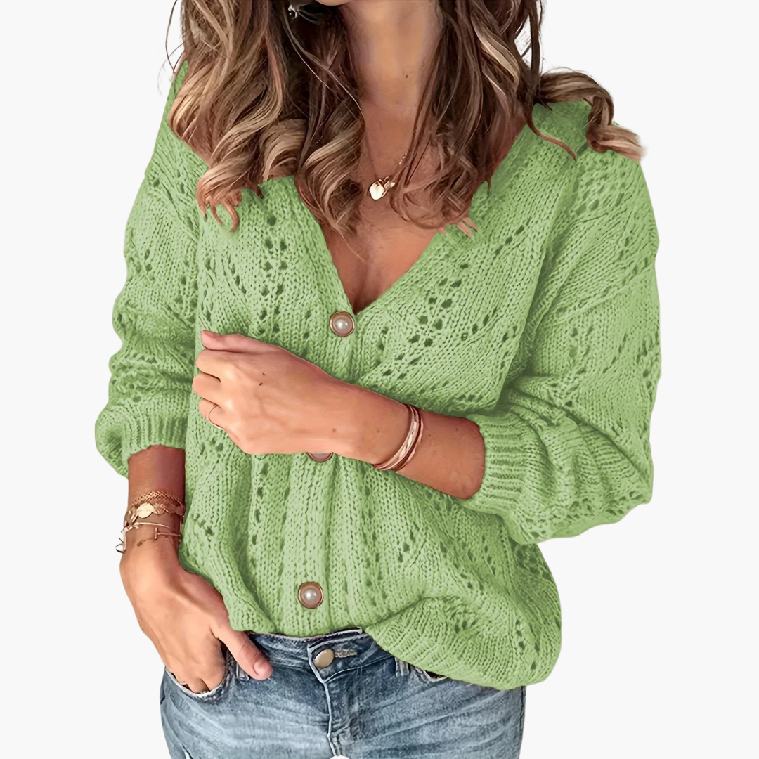 Astrid | Strickjacke mit Knöpfen