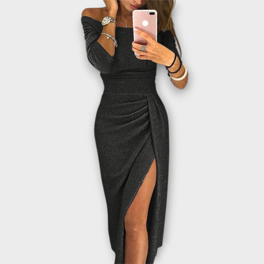 NELLI - ELEGANTES KLEID MIT SCHULTERFREIEM DESIGN