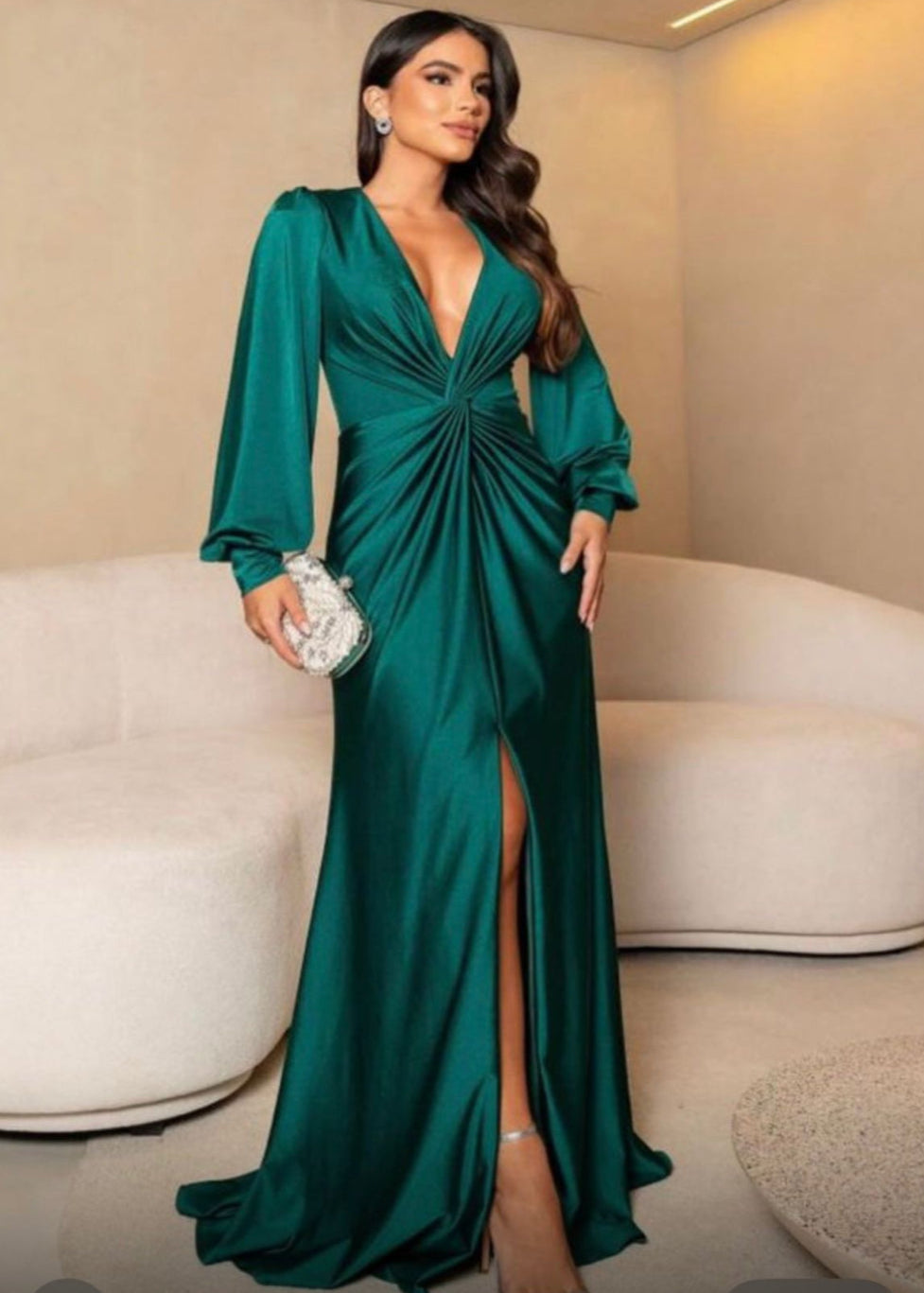 ELSA™ | Langes Kleid mit tiefem Schlitz