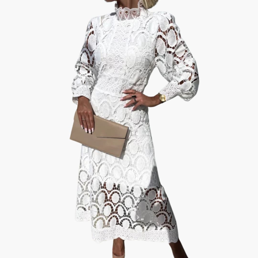 Nora | Kleid mit Spitze und hoher Taille