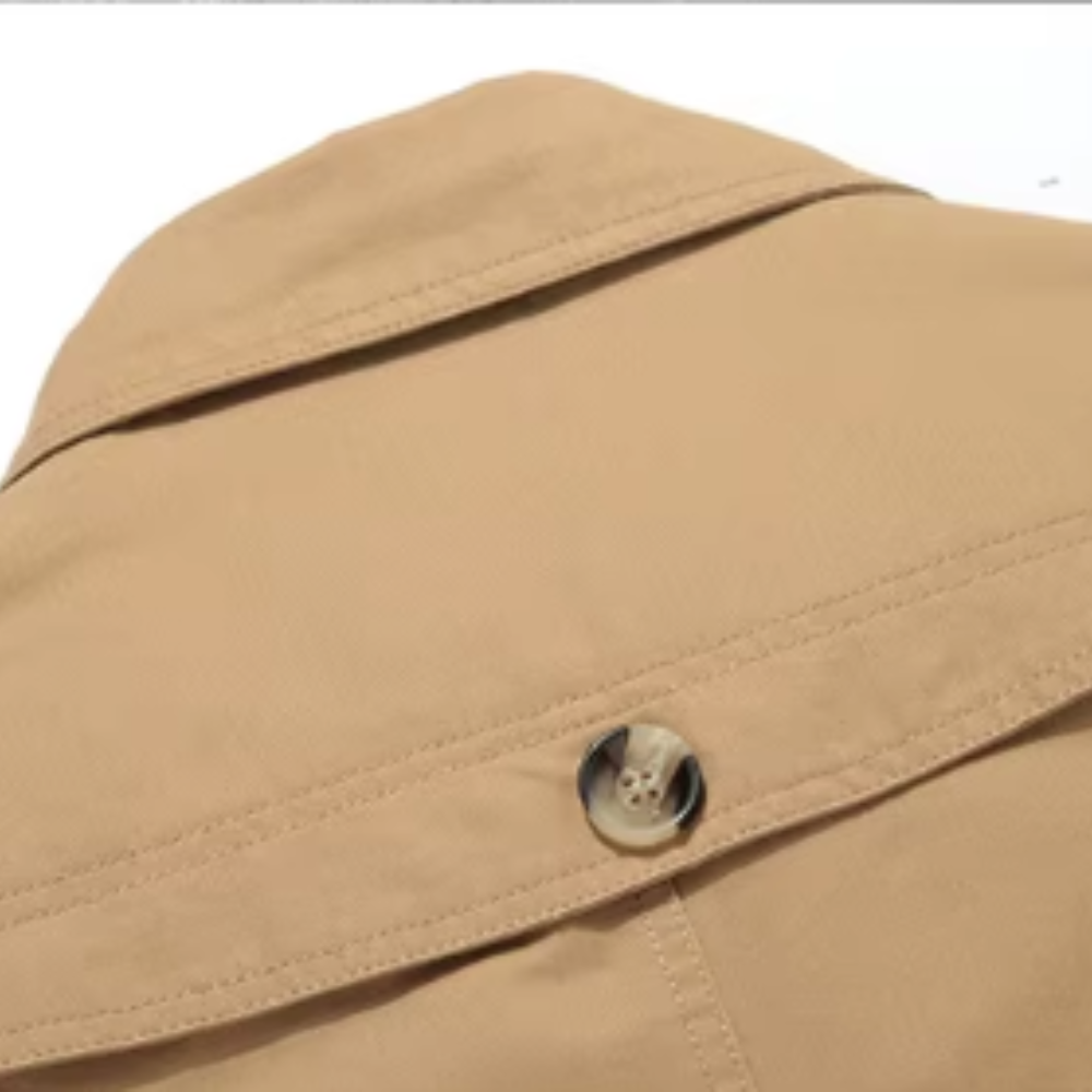 Eleganter Gepolsterter Trenchcoat