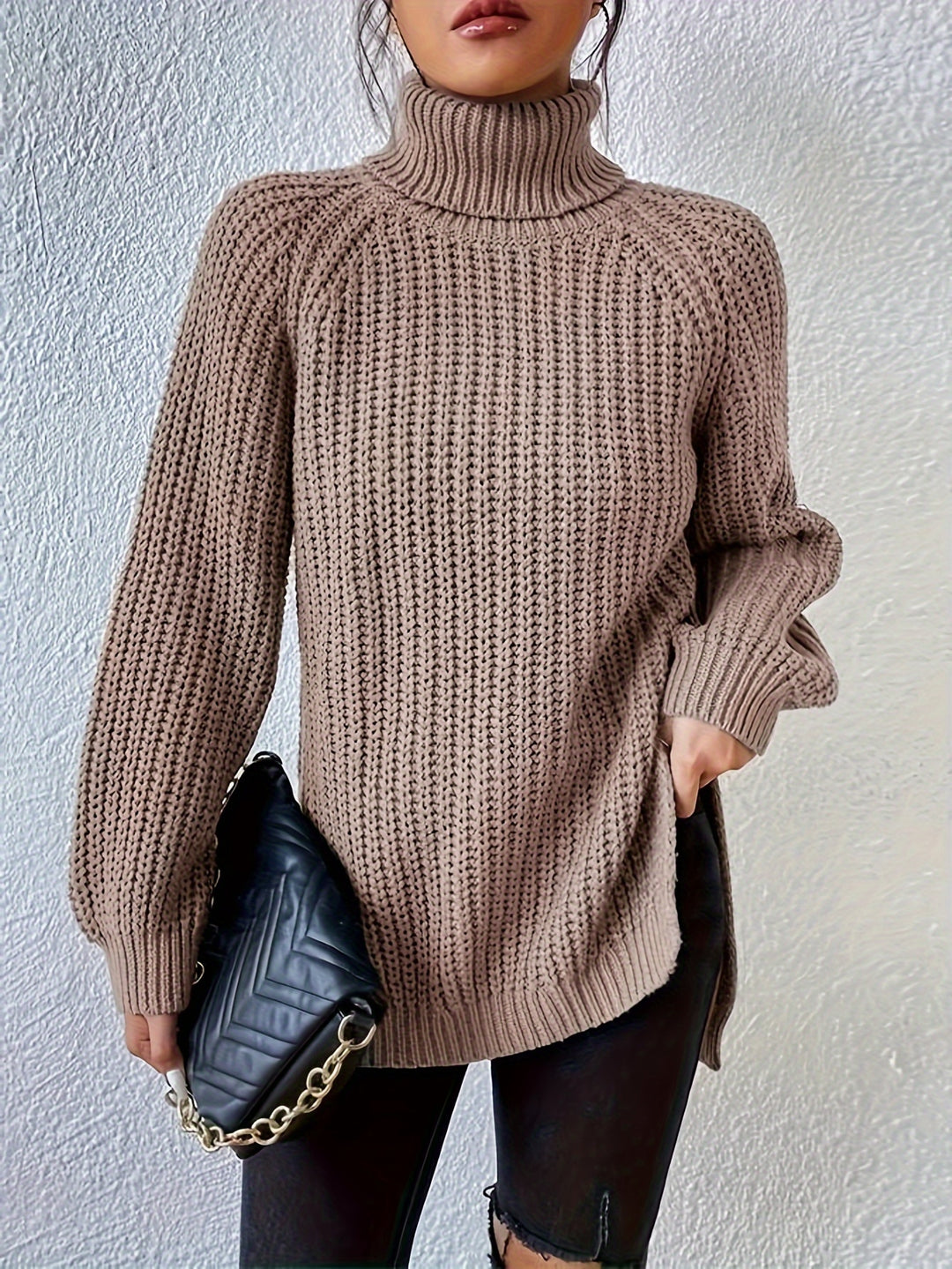 Isabella - Strickpullover mit hohem Kragen