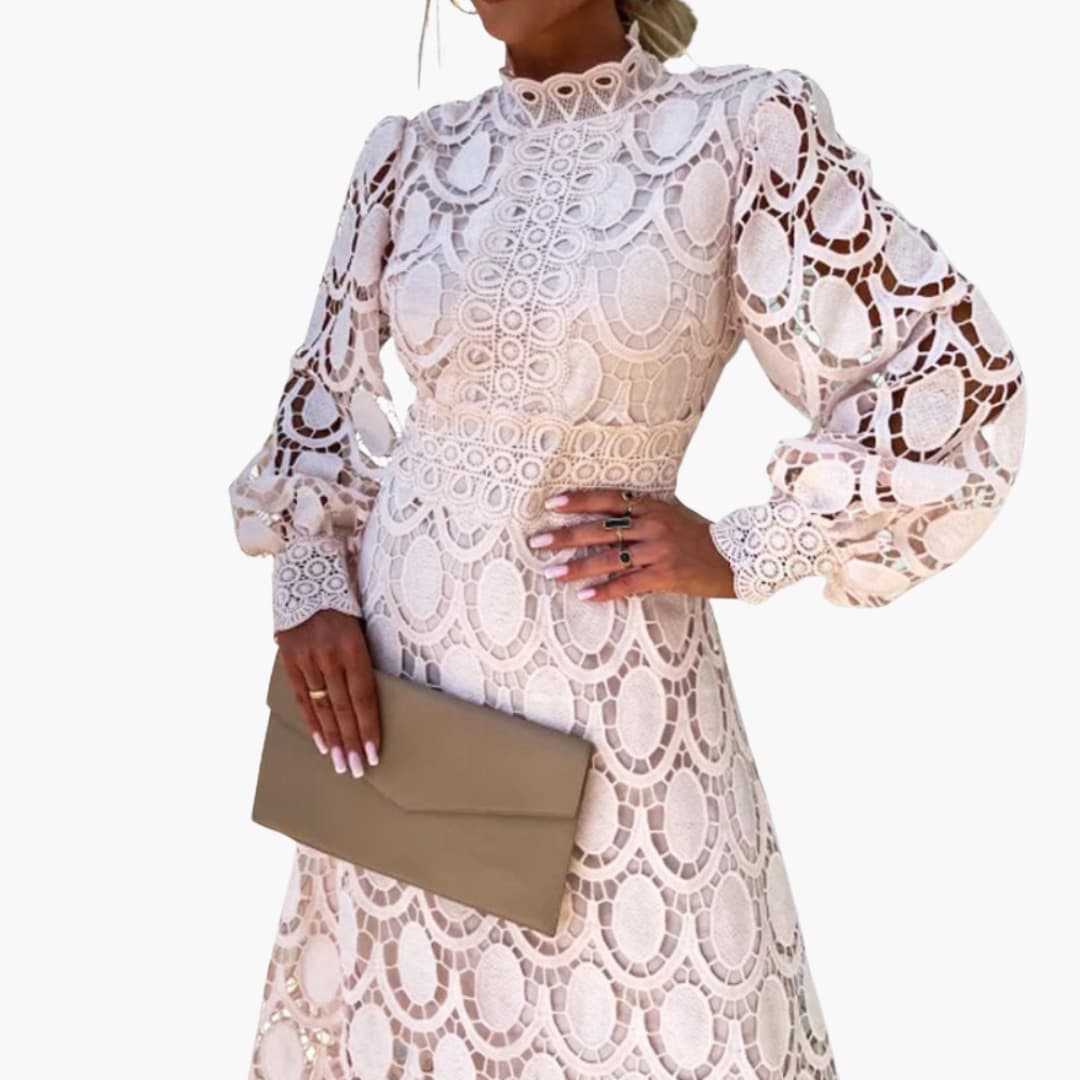 Nora | Kleid mit Spitze und hoher Taille