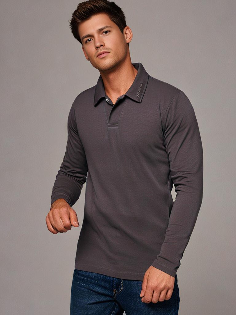 Vittorio | Leichtes Langarm-Polo