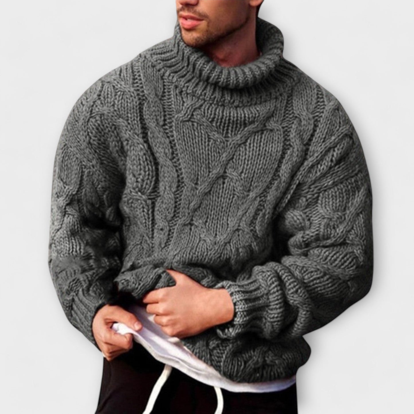 Victor - Eleganter Pullover mit Stehkragen für den Winter