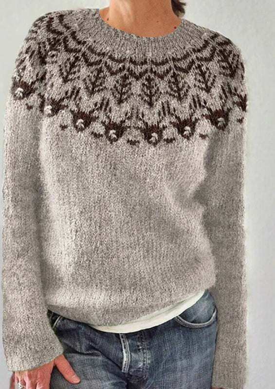 Langärmliger Crew Neck Pullover