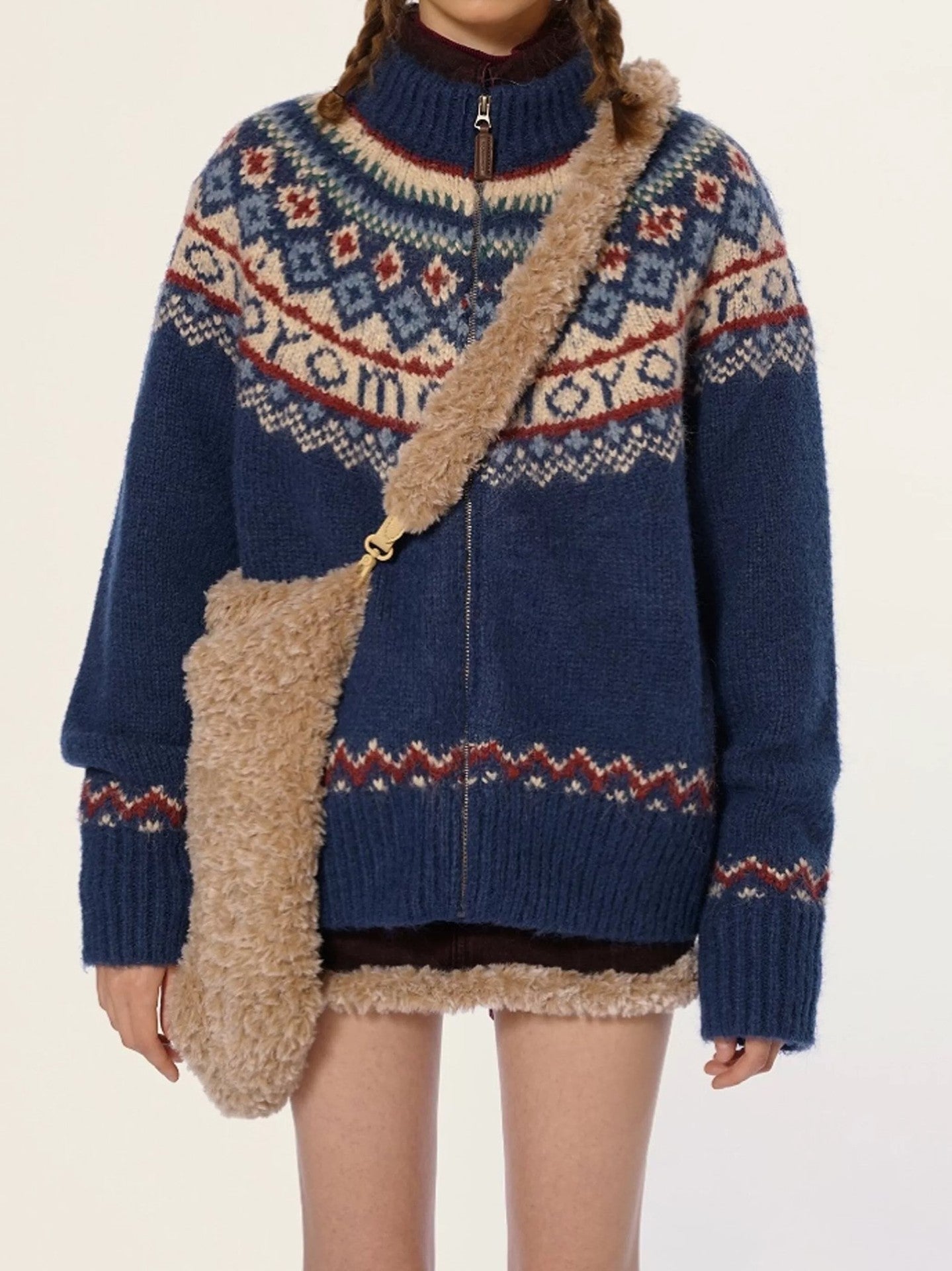 Damen Hoher Kragen Pullover