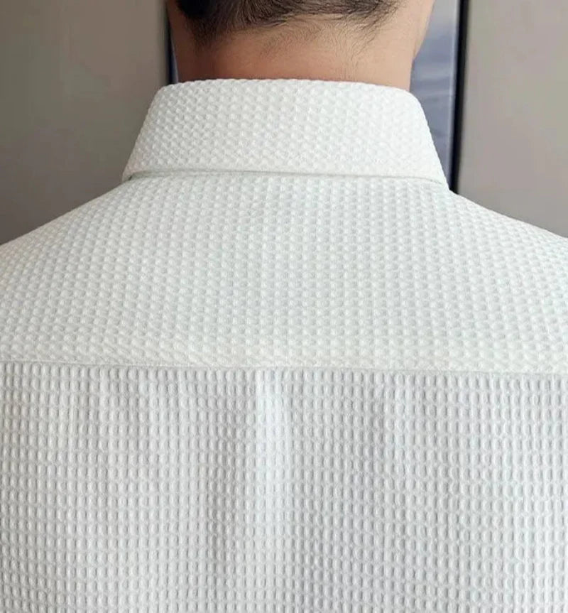 Landon | Poloshirt aus Waffelstrick