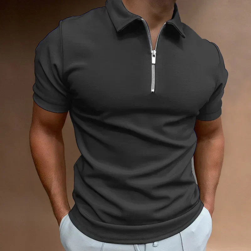 Laluna® | Klassische Reißverschluss Polo Shirt