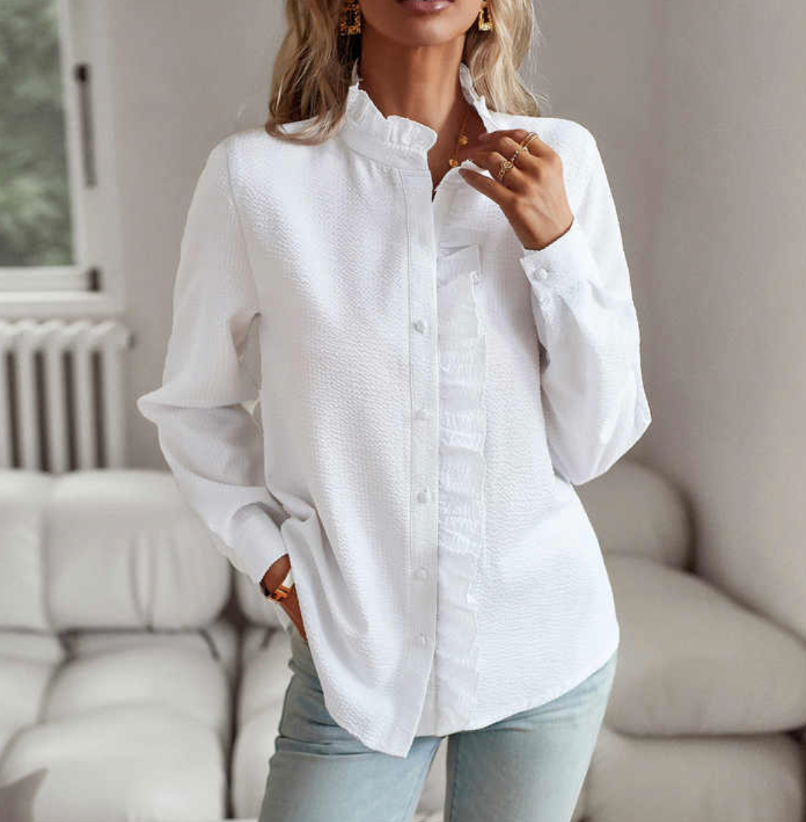 Belle Élan | Schicke Rüschenbluse