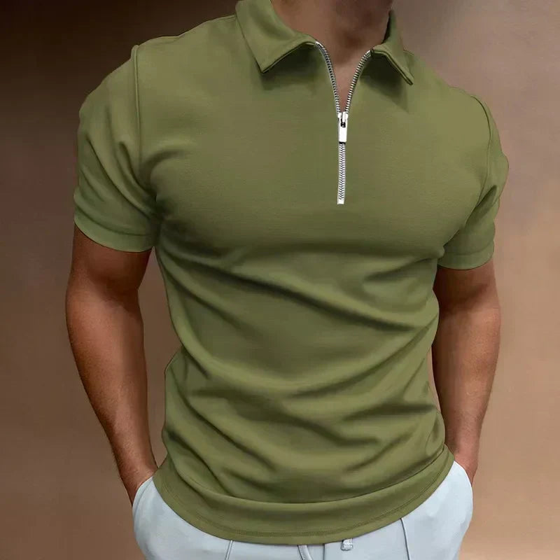 Laluna® | Klassische Reißverschluss Polo Shirt