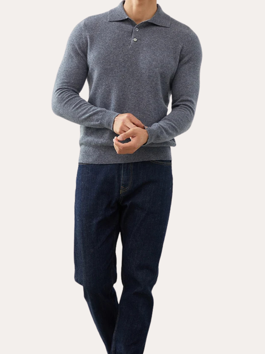 Polo Cashmere Klassisch - Grau