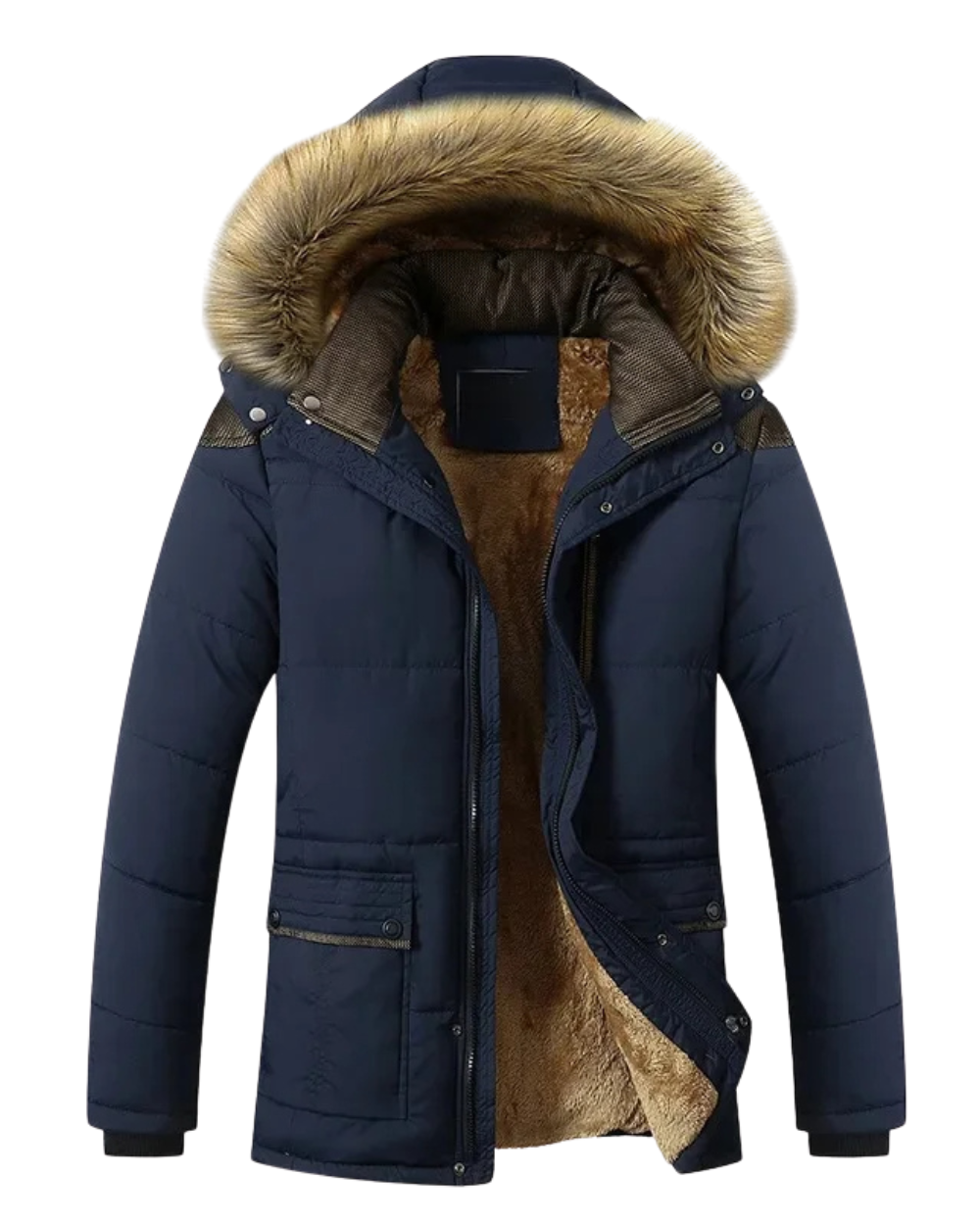 Elegante Gepolsterte Fleece Winterjacke