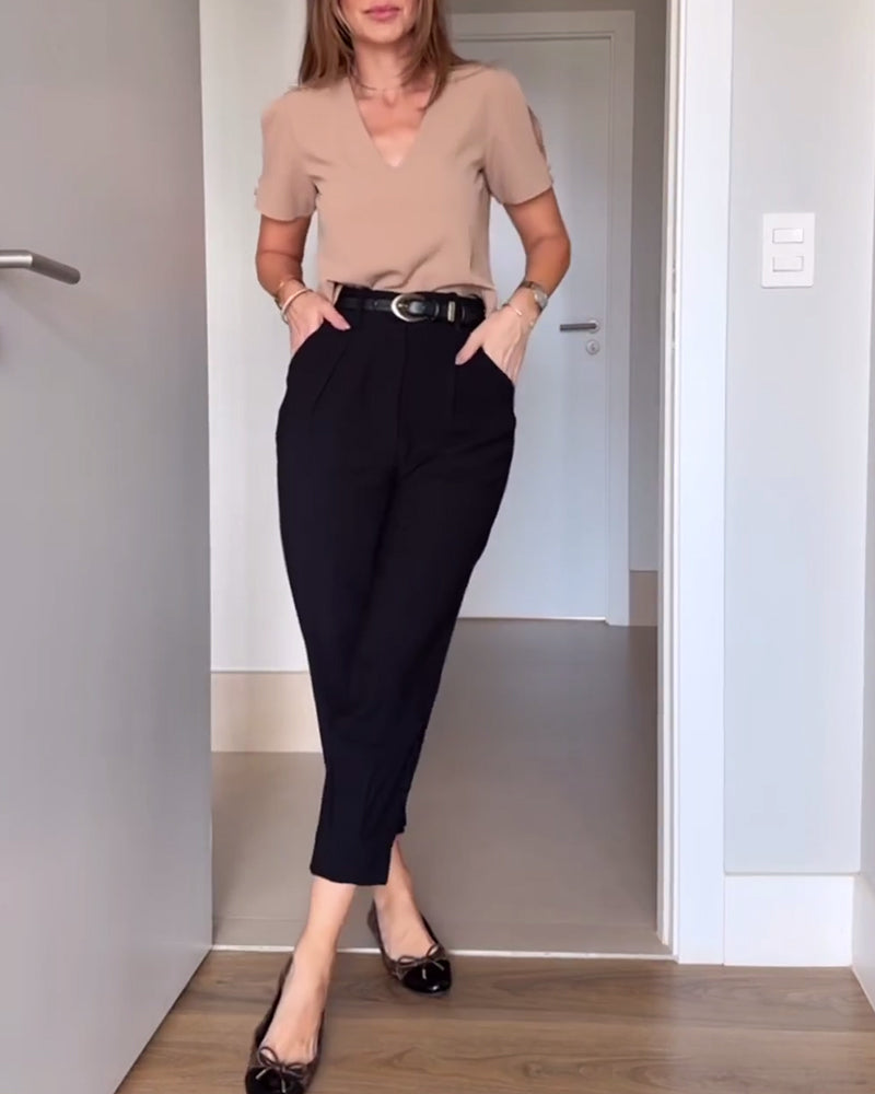 Ava | Hose lässig einfarbig