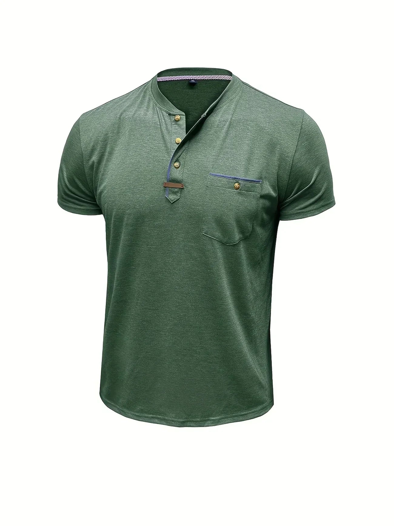 Saxon - Elegantes Rundhals-T-Shirt mit Tasche