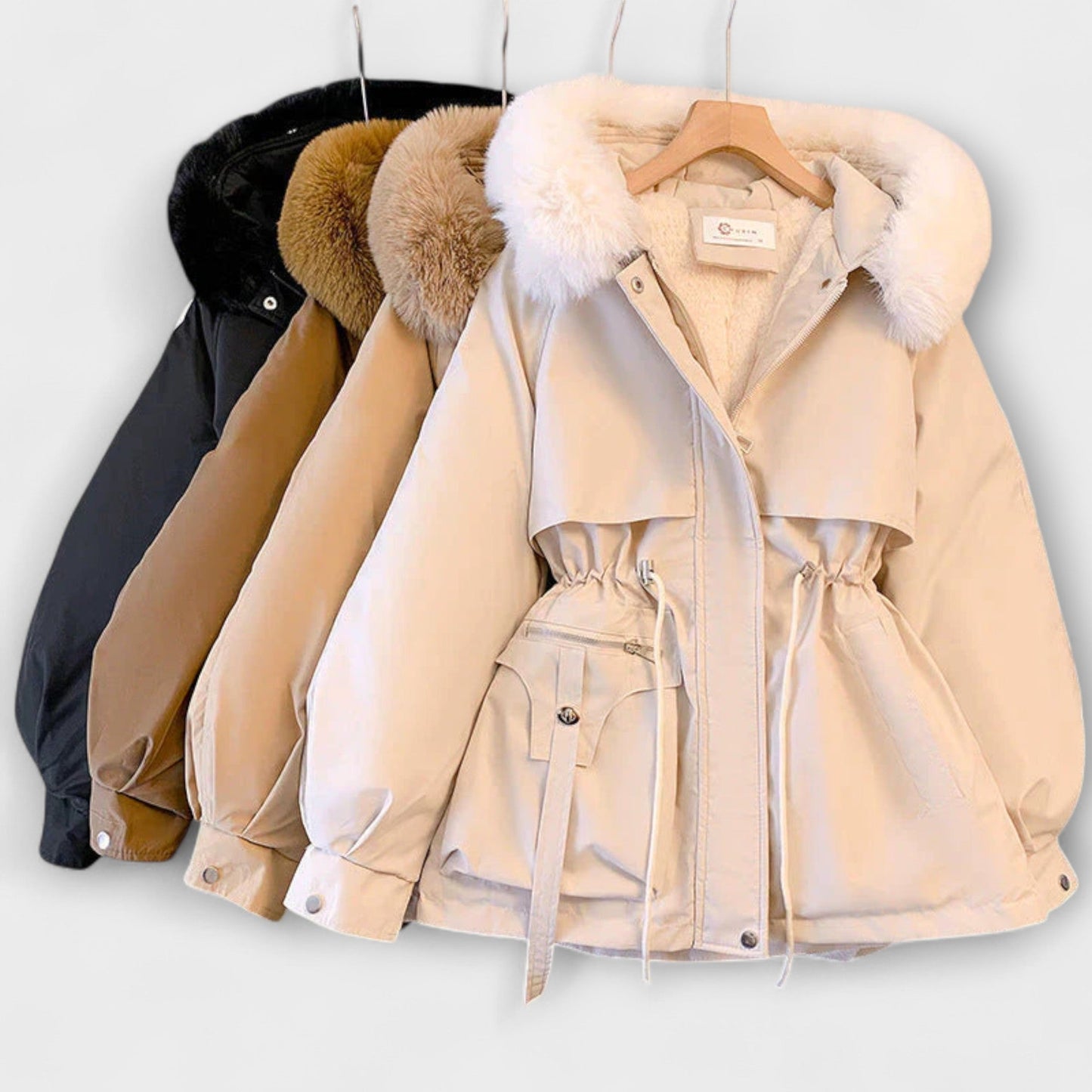 Elegante Winterjacke Brévine mit Pelzkragen