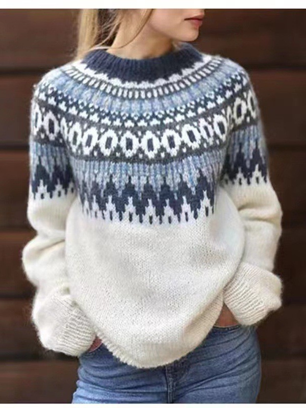 Klassischer Pullover mit Muster