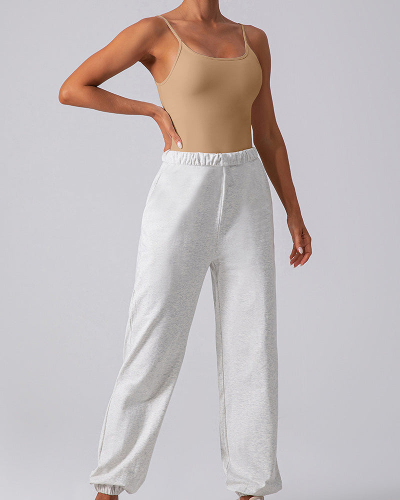 Damen Nacktes Gefühl Einteiliger Tanga Bodysuit Camisole Fitness Body Shaper