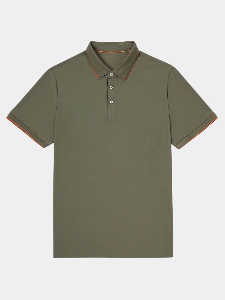ALDWYN I ELEGANTES STRICK-POLOSHIRT