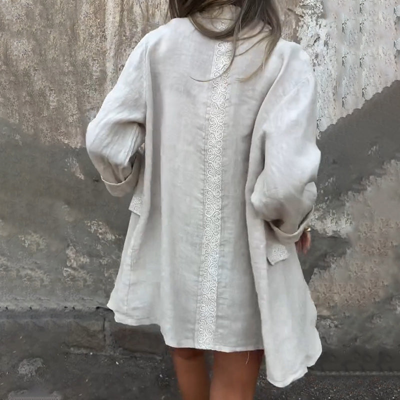 Donna - Blazer mit einzigartigem Design aus Baumwolle und Leinen für Frauen