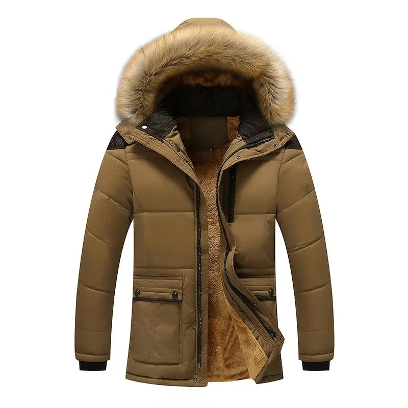 Elegante Gepolsterte Fleece Winterjacke