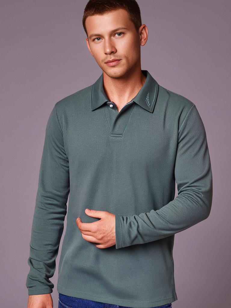 Vittorio | Leichtes Langarm-Polo