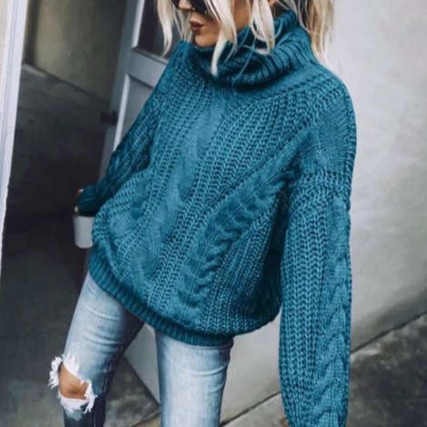 Damen Rollkragenpullover Mohair-Mischung Mit Acrylfutter Halsabdeckung