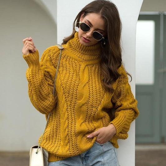 Damen Rollkragenpullover Mohair-Mischung Mit Acrylfutter Halsabdeckung