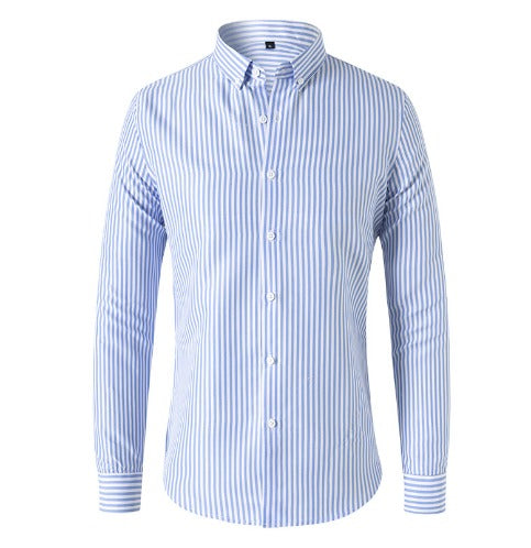 Mormon - Lässige Gestreifte Button-Up Hemd