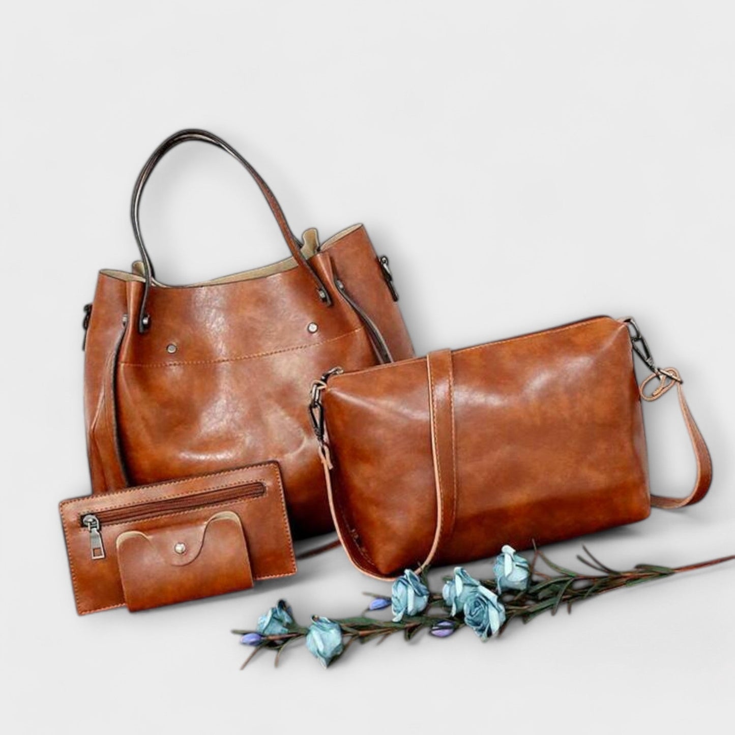 Lora. - 4-teiliges Vintage-Handtaschen-Set