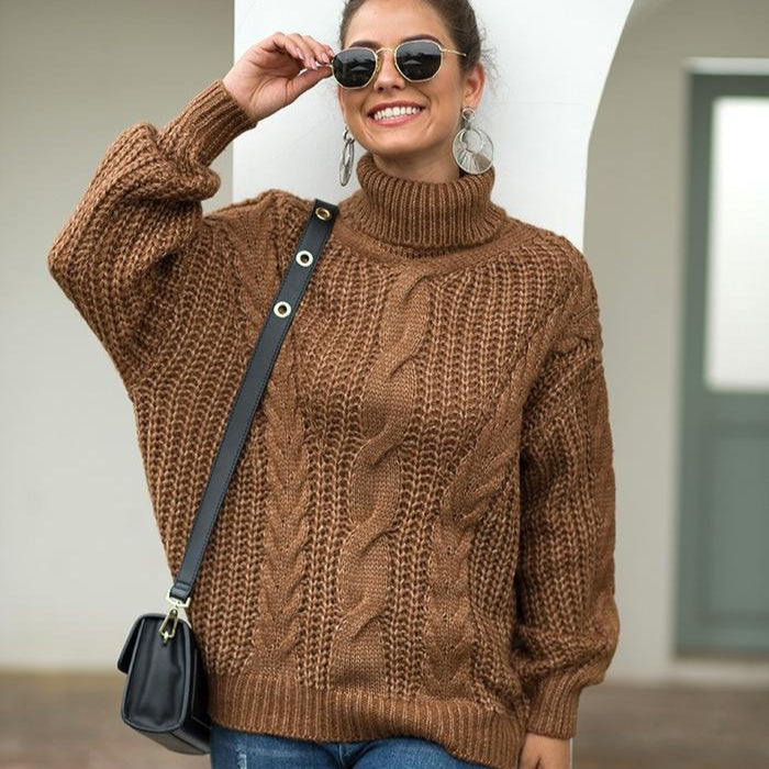 Damen Rollkragenpullover Mohair-Mischung Mit Acrylfutter Halsabdeckung