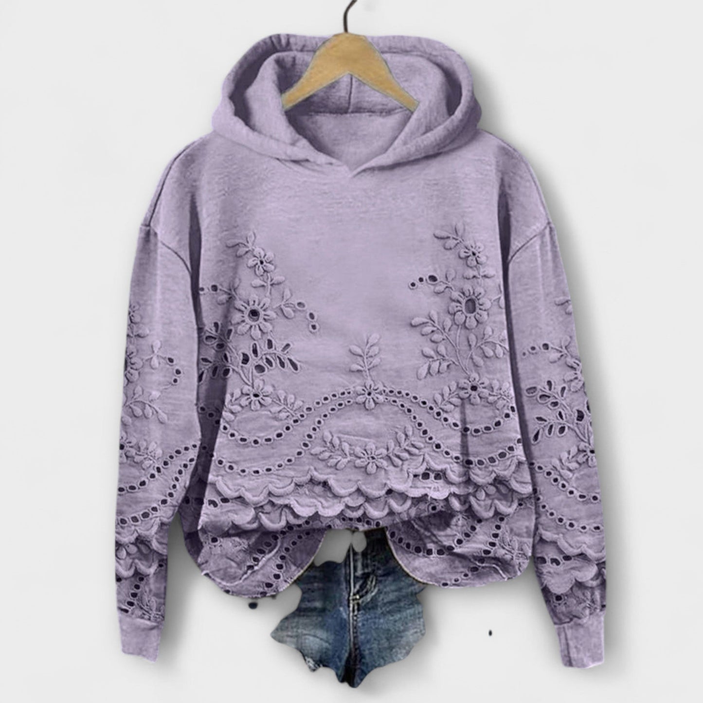 Grace – Vintage Hoodie Mit Blumenprint