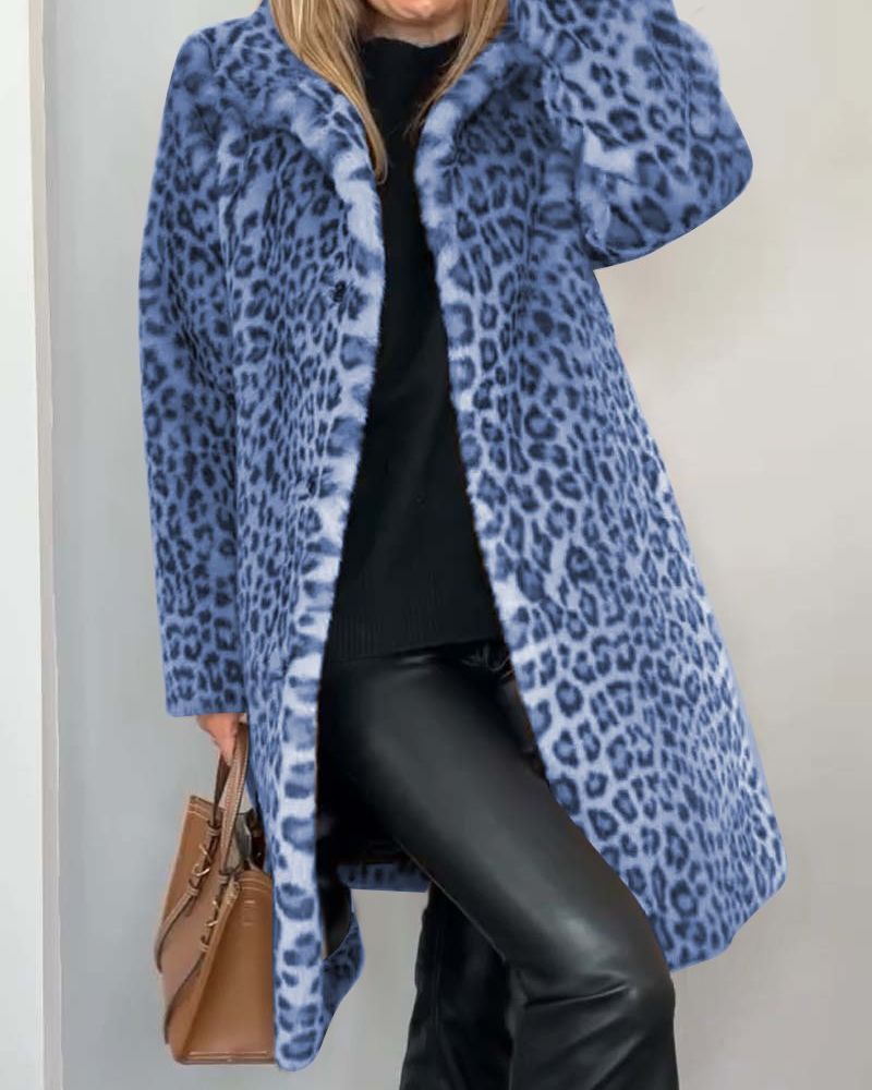 LEIA - Leoparden Lange Weiche Jacke