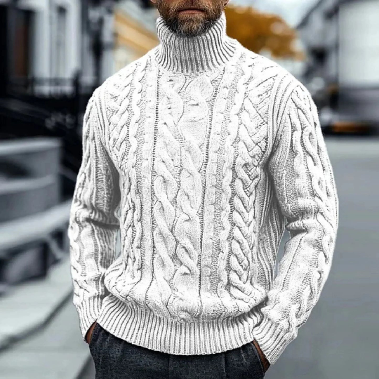 Harald - Vintage Pullover mit Rollkragen