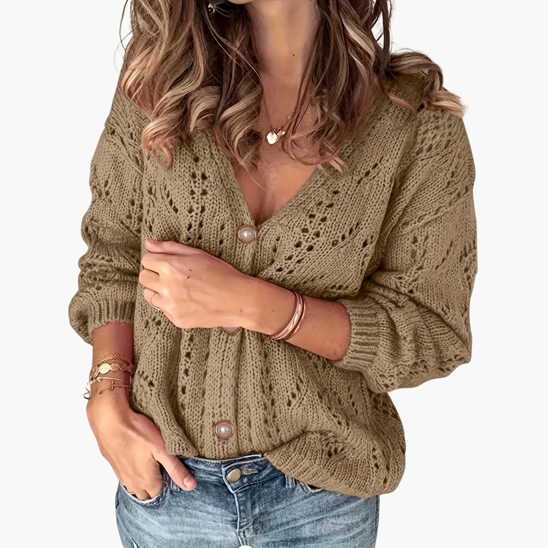 Astrid | Strickjacke mit Knöpfen