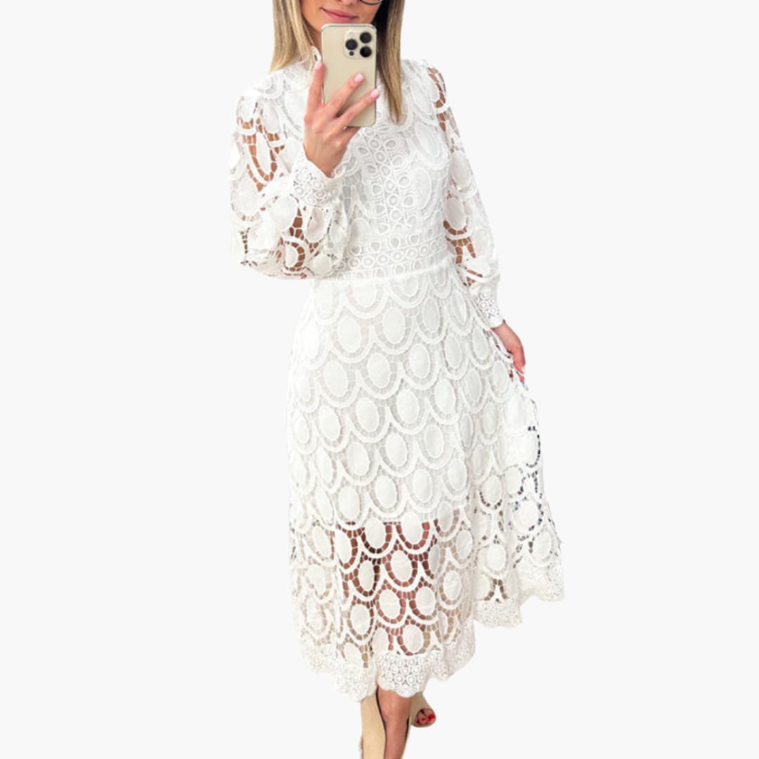 Nora | Kleid mit Spitze und hoher Taille
