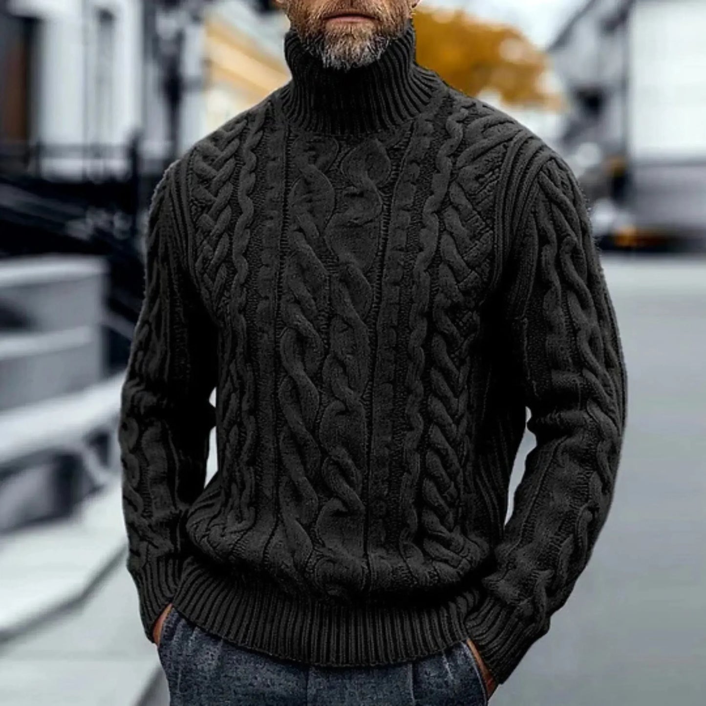 Harald - Vintage Pullover mit Rollkragen
