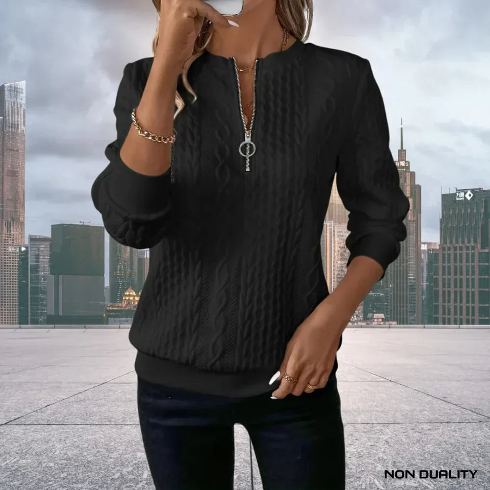 Nicht-dualistische Sweatshirt mit Reißverschluss