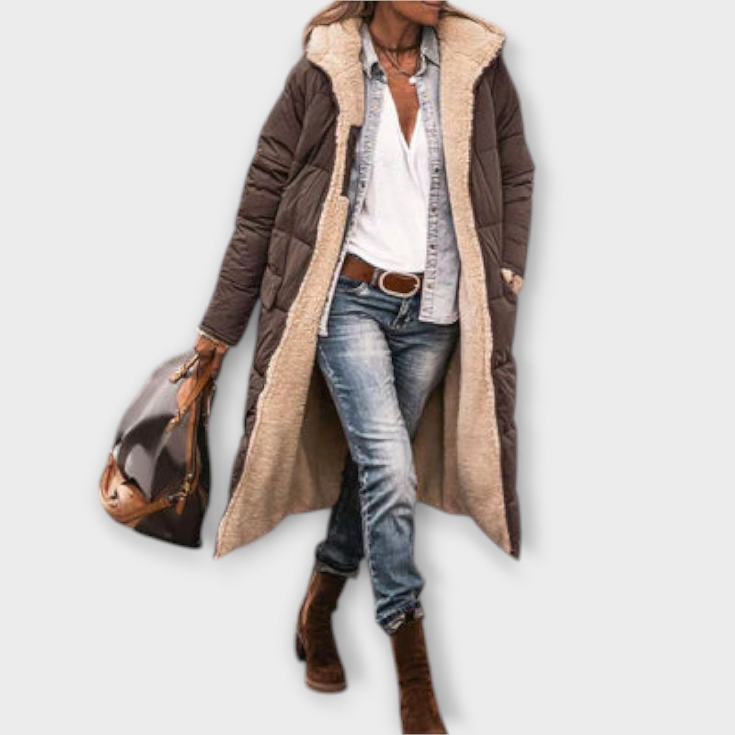 Kora - Gemütlicher Fellgefütterter Mantel