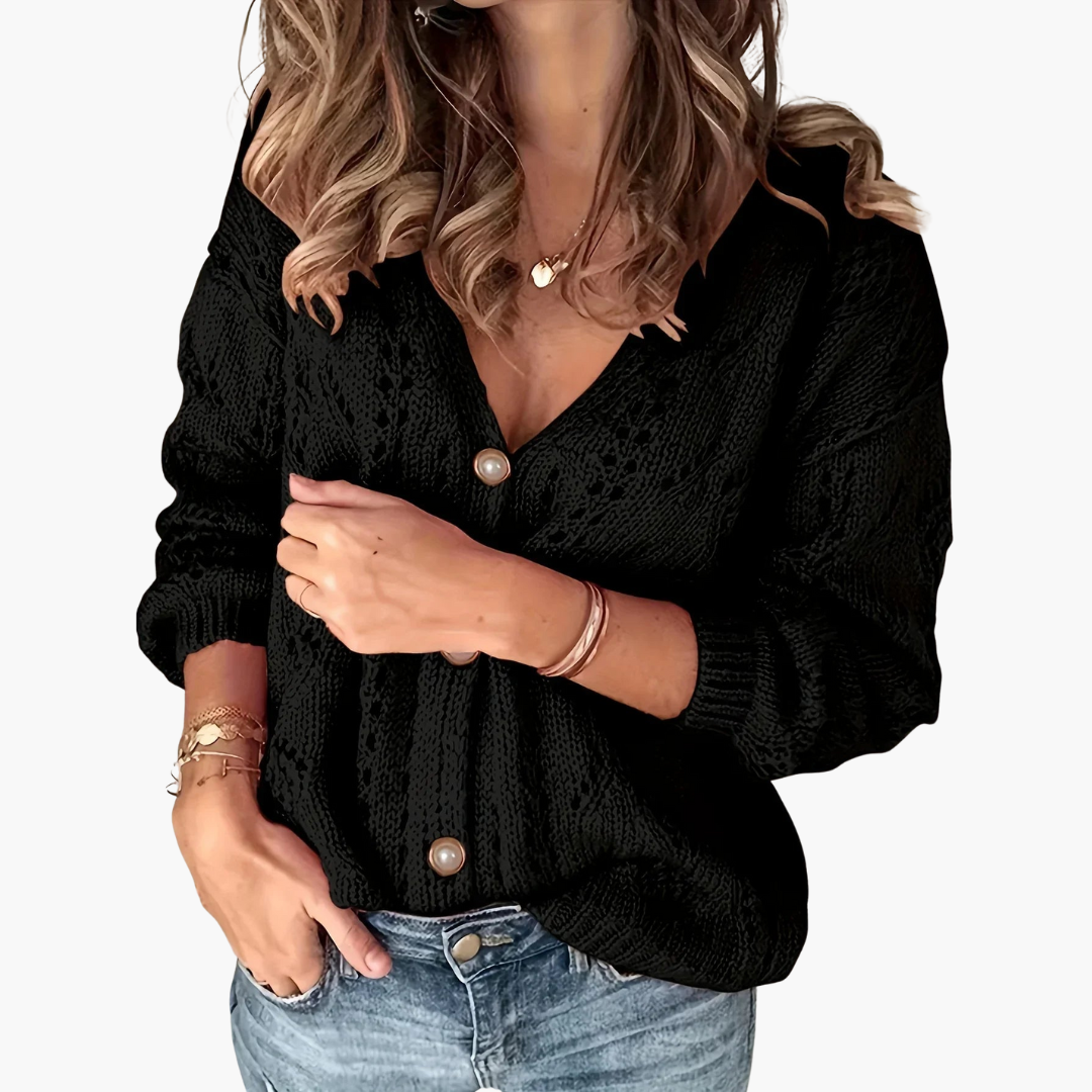 Astrid | Strickjacke mit Knöpfen