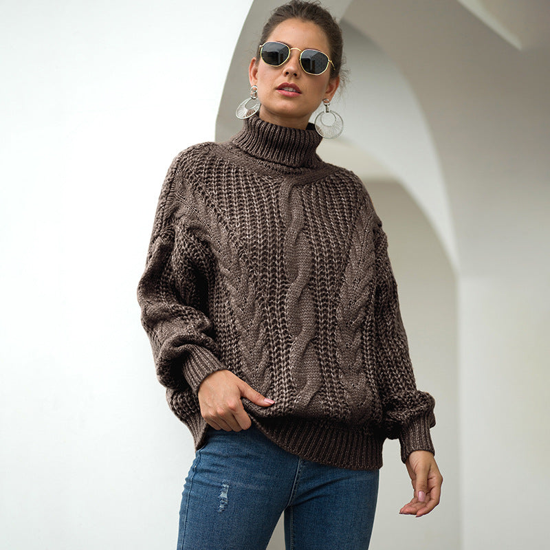 Damen Rollkragenpullover Mohair-Mischung Mit Acrylfutter Halsabdeckung