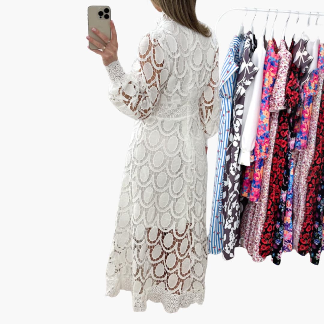 Nora | Kleid mit Spitze und hoher Taille
