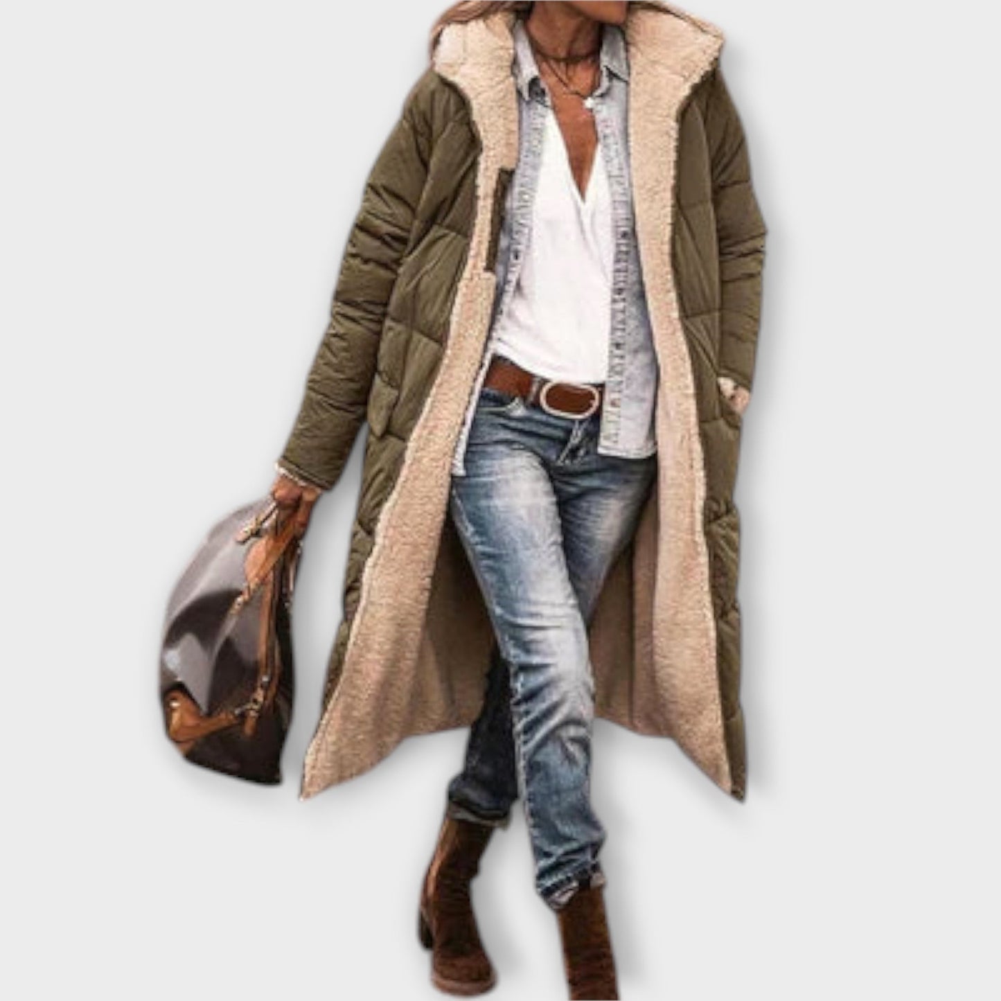 Kora - Gemütlicher Fellgefütterter Mantel