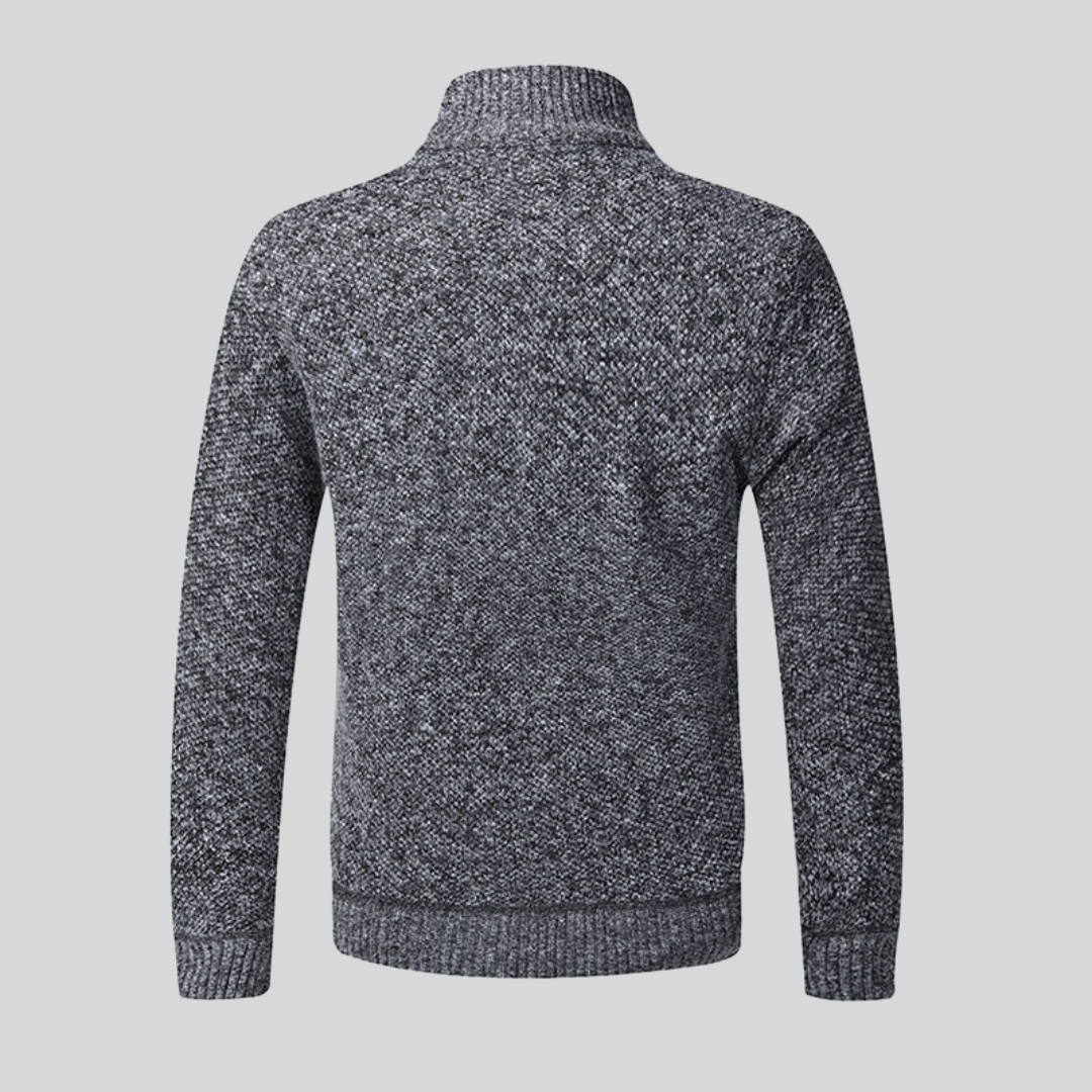 Torben | Gestrickte Weste mit kariertem Innenfutter